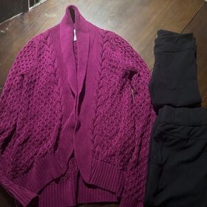 Ivivva sweater, leggings and joggers size 12